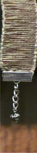 Silver Mirrored Rondelle Detail With Bali Flower- tan ribbon anlket $10